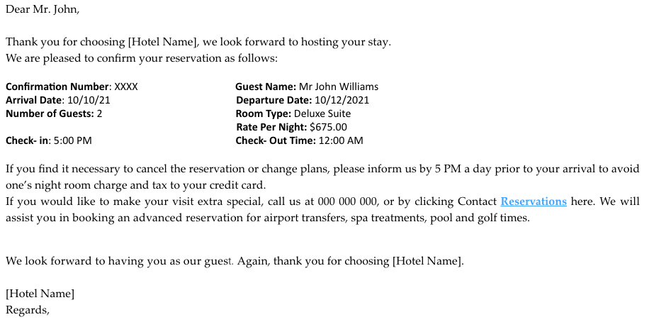 Hotel reservation confirmation email (1)