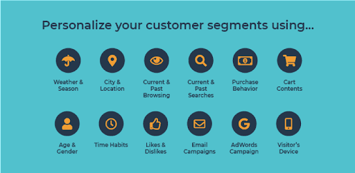 An illustration of customer segmentation types by SmartInsights.