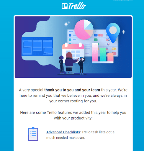 Email campaign by Trello